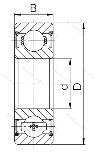 Шариковый однорядный подшипник 80124 (6024 ZZ) в Казани