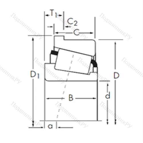 Подшипник роликовый радиально-упорный 3477/3420-B от производителя  TIMKEN Подшипник роликовый радиально-упорный 3477/3420-B от производителя  TIMKEN