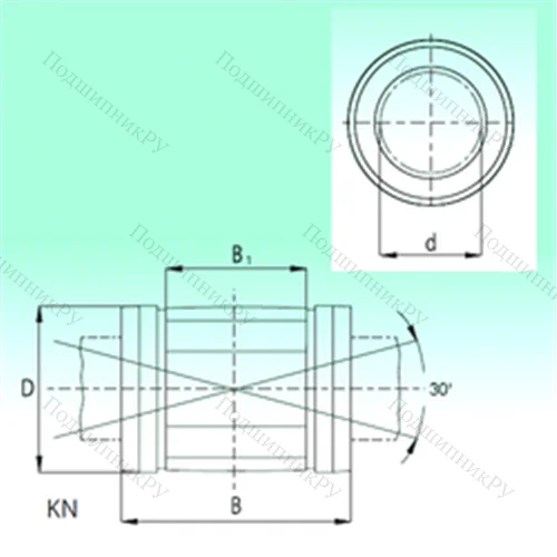 Подшипник шариковый линейный KN 2045-PP от производителя  NBS