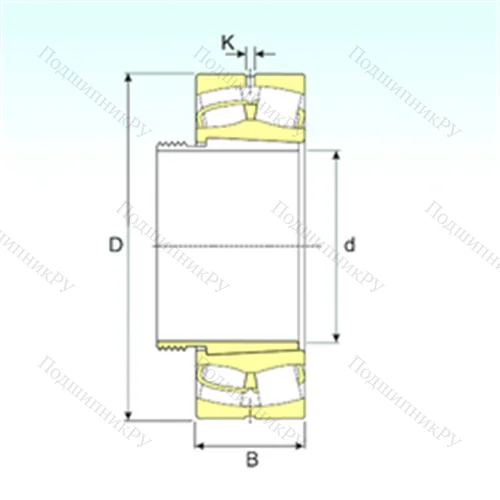 Подшипник роликовый радиальный самоцентрирующийся 24040 EK 30W 33+AH 24040 от производителя  ISB