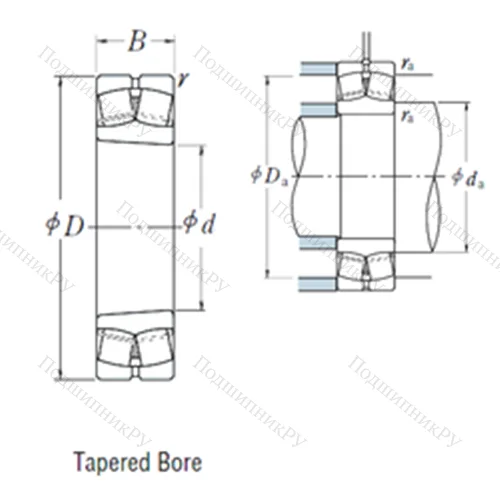 Подшипник роликовый радиальный самоцентрирующийся 22213EAKE 4