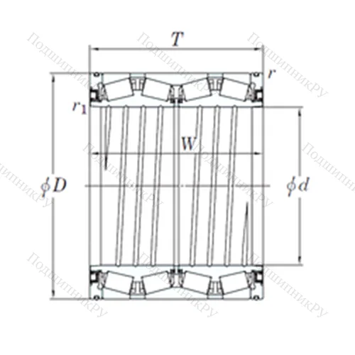 Подшипник роликовый радиально-упорный 47TS 563927