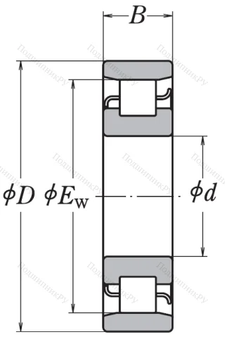 Роликовый цилиндрический подшипник N 207 W от производителя  NSK