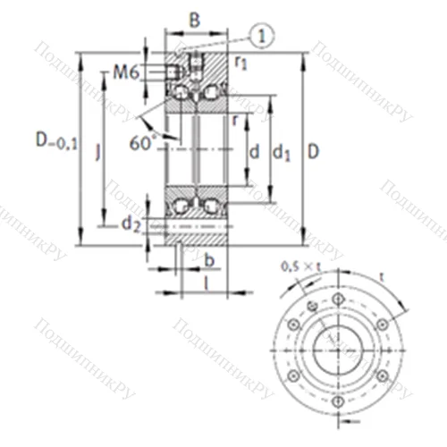 Подшипник шариковый упорно-радиальный ZKLF 3590-2RS от производителя  INA