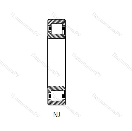 Цилиндрический роликовый подшипник 42205 (NJ 205) в Казани