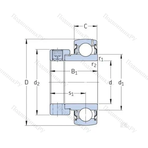 Корпусный подшипник YET 205-100 в Казани
