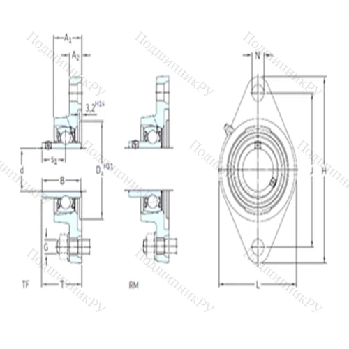 Подшипниковый узел шариковый радиальный FYT 5/8 FM от производителя  SKF