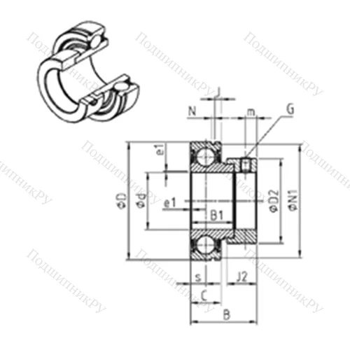 Подшипник шариковый радиальный CES 206-18