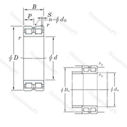 Подшипник роликовый радиальный DC 4976VW от производителя  KOYO