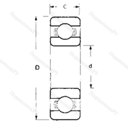 Подшипник шариковый радиальный 1630 от производителя  FBJ