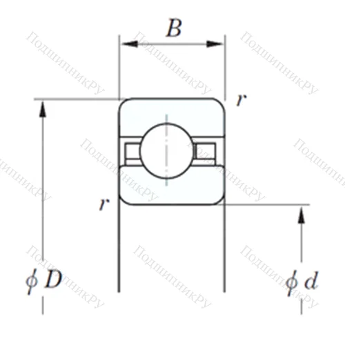 Подшипник шариковый радиальный KGC 055