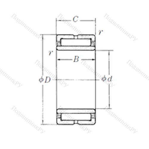 Подшипник игольчатый радиальный NA 4917 от производителя  NSK Подшипник игольчатый радиальный NA 4917 от производителя  NSK