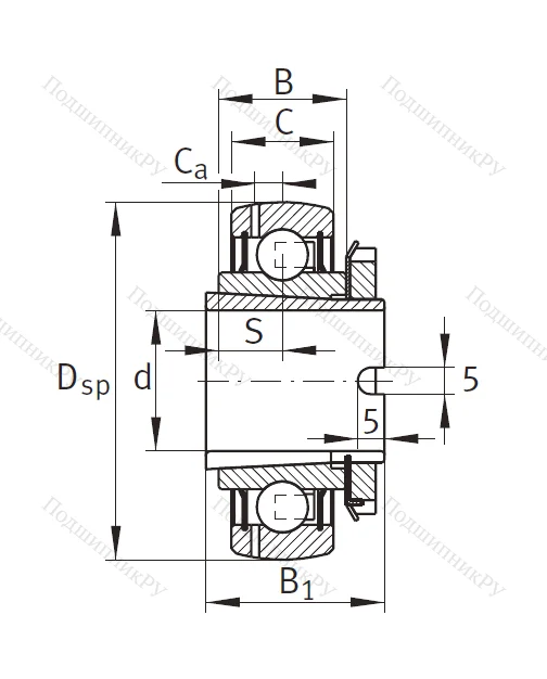 Корпусный подшипник GSH 25 2RSR B в Казани