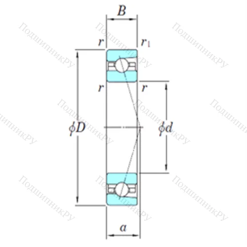 Подшипник шариковый радиально-упорный 3NCHAC 907CA