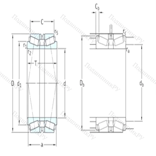 Подшипник роликовый радиально-упорный спаренный 32038T 183X/DB 31C 330 от производителя  SKF