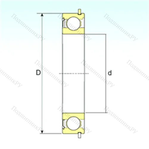 Подшипник шариковый радиальный 6203-ZNR от производителя  ISB