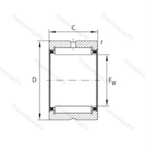 Подшипник игольчатый радиальный 8E-NK 33X 60X 20-9 от производителя  NTN