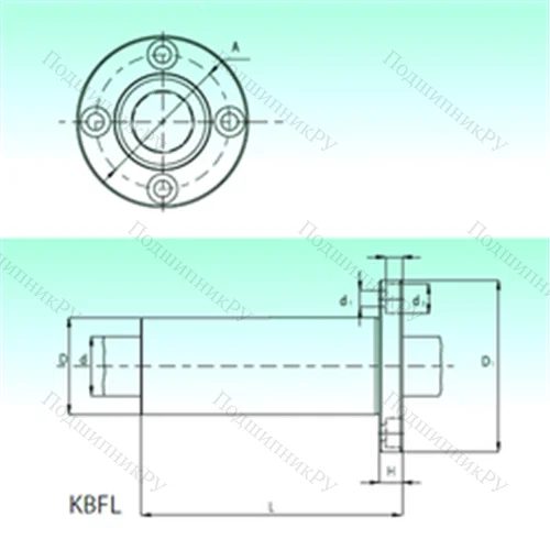 Подшипник шариковый линейный KBFL 08 от производителя  NBS