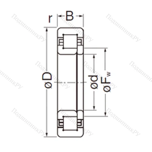 Подшипник роликовый радиальный NUP 2205EG