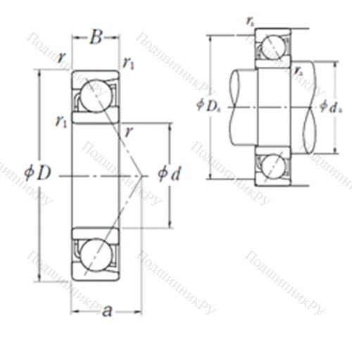 Подшипник шариковый радиально-упорный 7214 C