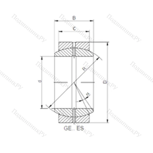 Подшипник скольжения сферический GE 010 XES от производителя  CX