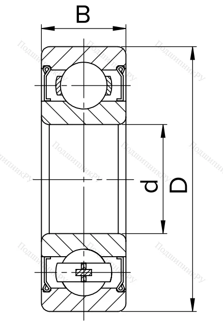 Миниатюрный шариковый подшипник 80019 (609 ZZ) 69PP62SBT9 в Казани