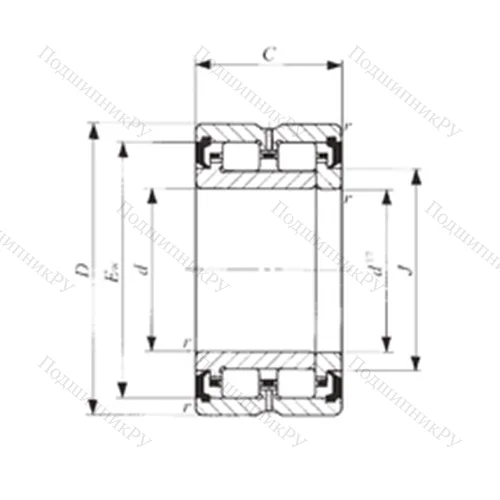 Подшипник роликовый радиальный TRU 10515350UU от производителя  IKO