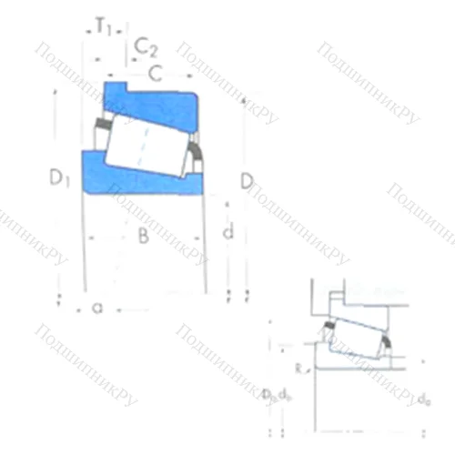 Подшипник роликовый радиально-упорный LM 814849/LM 814810B
