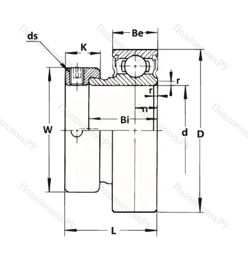 Корпусный подшипник KHR 205 AE в Казани