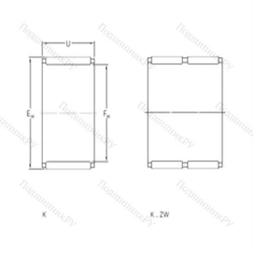 Подшипник игольчатый радиальный K 20x26x17