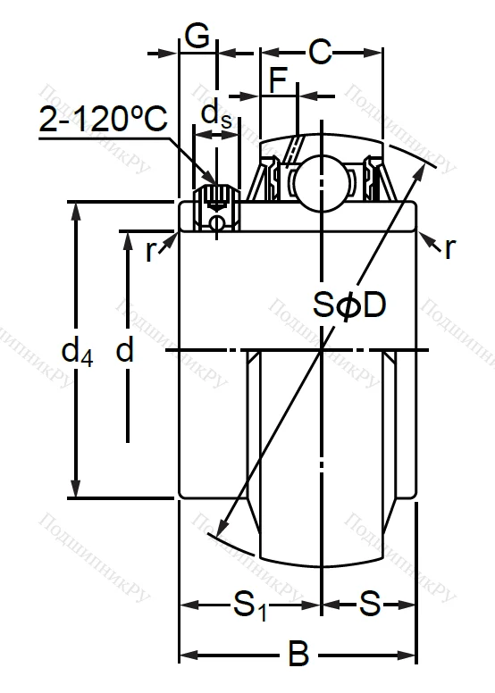Корпусный подшипник MUC 207 в Казани