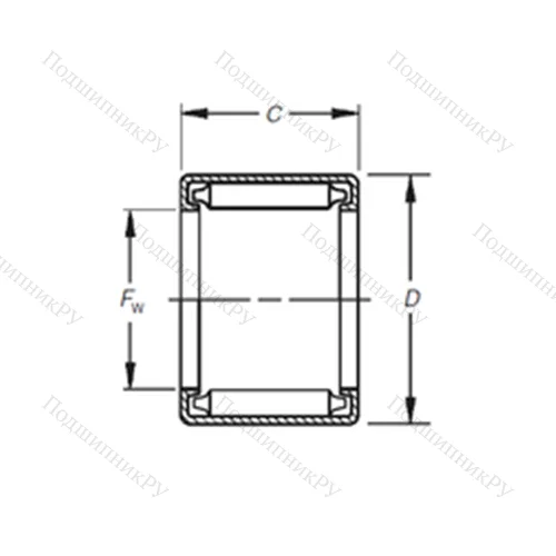 Подшипник игольчатый радиальный B-1110 от производителя  TIMKEN Подшипник игольчатый радиальный B-1110 от производителя  TIMKEN
