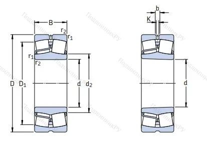 Сферический роликовый подшипник 22217 E/C 3 от производителя  SKF