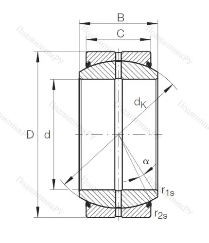 Шарнирный подшипник GE 70 DO 2RS от производителя  ELGES