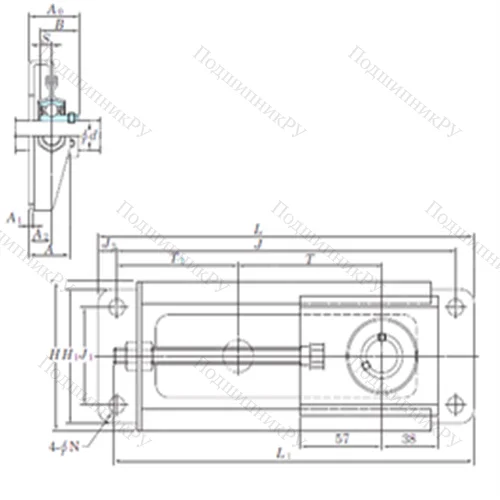 Подшипниковый узел шариковый радиальный SBNPTH 203-100 от производителя  KOYO