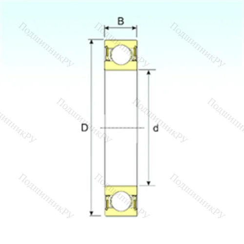 Подшипник шариковый радиальный 61910-2RZ от производителя  ISB