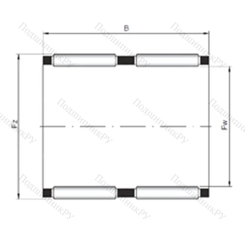 Подшипник игольчатый радиальный KK 25x30x26 от производителя  ISO