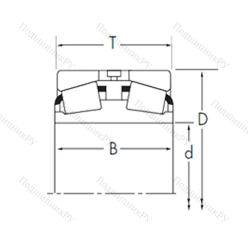 Подшипник роликовый радиально-упорный HM 256849D/HM 256810+HM 256810EA от производителя  TIMKEN
