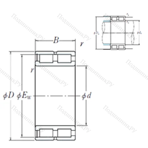 Подшипник роликовый радиальный NNCF 4960V