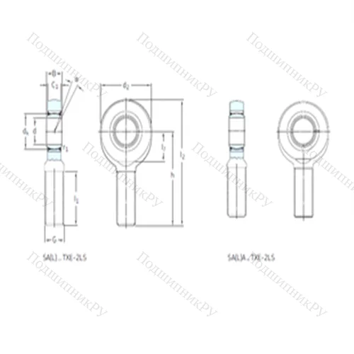 Подшипник скольжения сферический SALA 45TXE-2LS от производителя  SKF