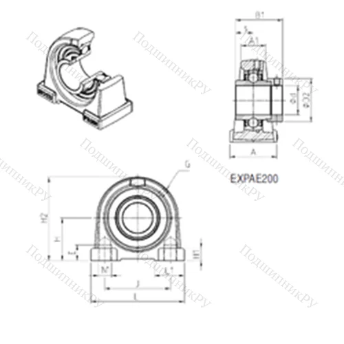 Подшипниковый узел шариковый радиальный EXPAE 204 от производителя  SNR