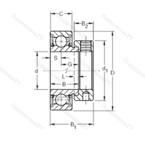 Подшипник шариковый радиальный RA 008RR