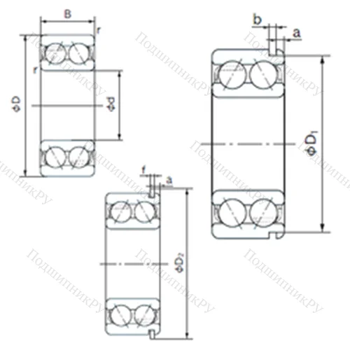 Подшипник шариковый радиально-упорный 5219NR