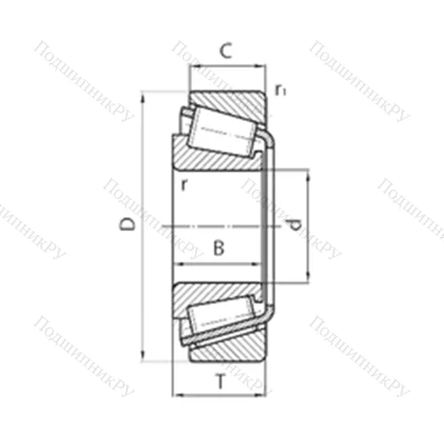 Подшипник роликовый радиально-упорный LM 12749/10