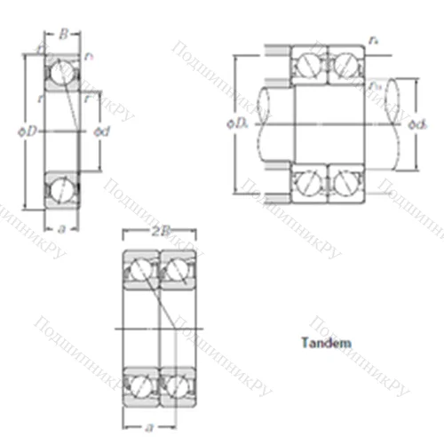 Подшипник шариковый радиально-упорный 7203BDT
