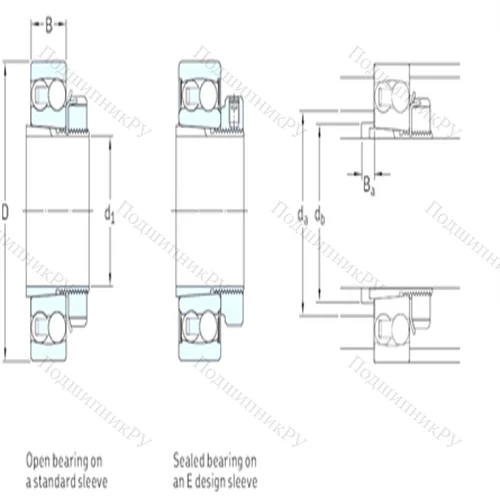 Подшипник шариковый радиальный самоцентрирующийся 2210E-2RS 1KTN 9+H 310E от производителя  SKF