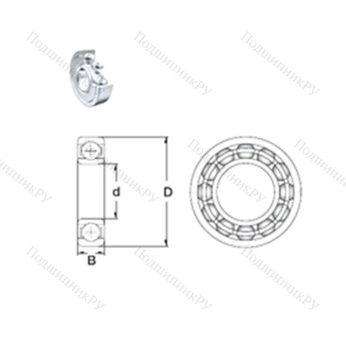 Подшипник шариковый радиальный 6317-2Z от производителя  ZEN