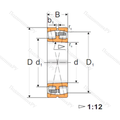 Подшипник роликовый радиальный самоцентрирующийся 22324K от производителя  FBJ