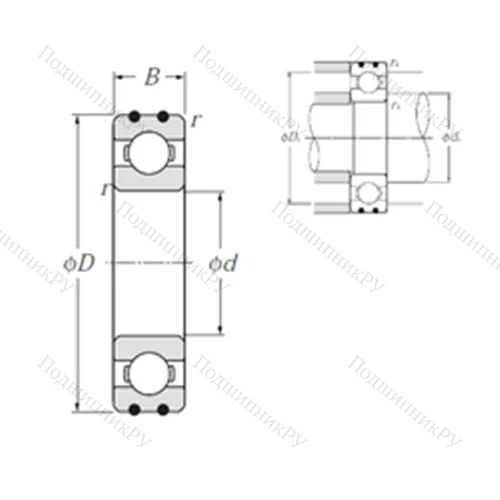 Подшипник шариковый радиальный AC-6003