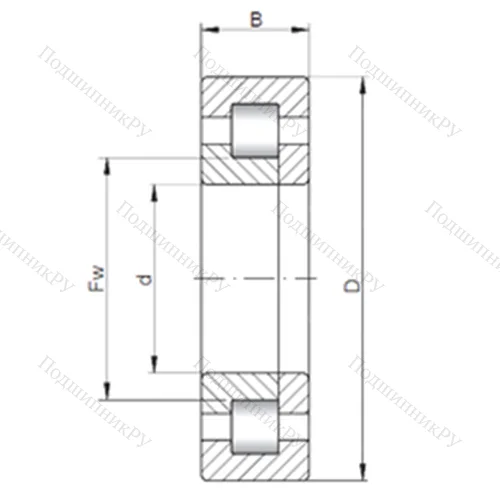 Подшипник роликовый радиальный NUP 2220 E